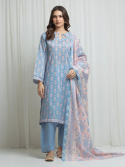 edenrobe Allure Lawn Unstitched Printed 3Pc Suit EWU6A1-36655