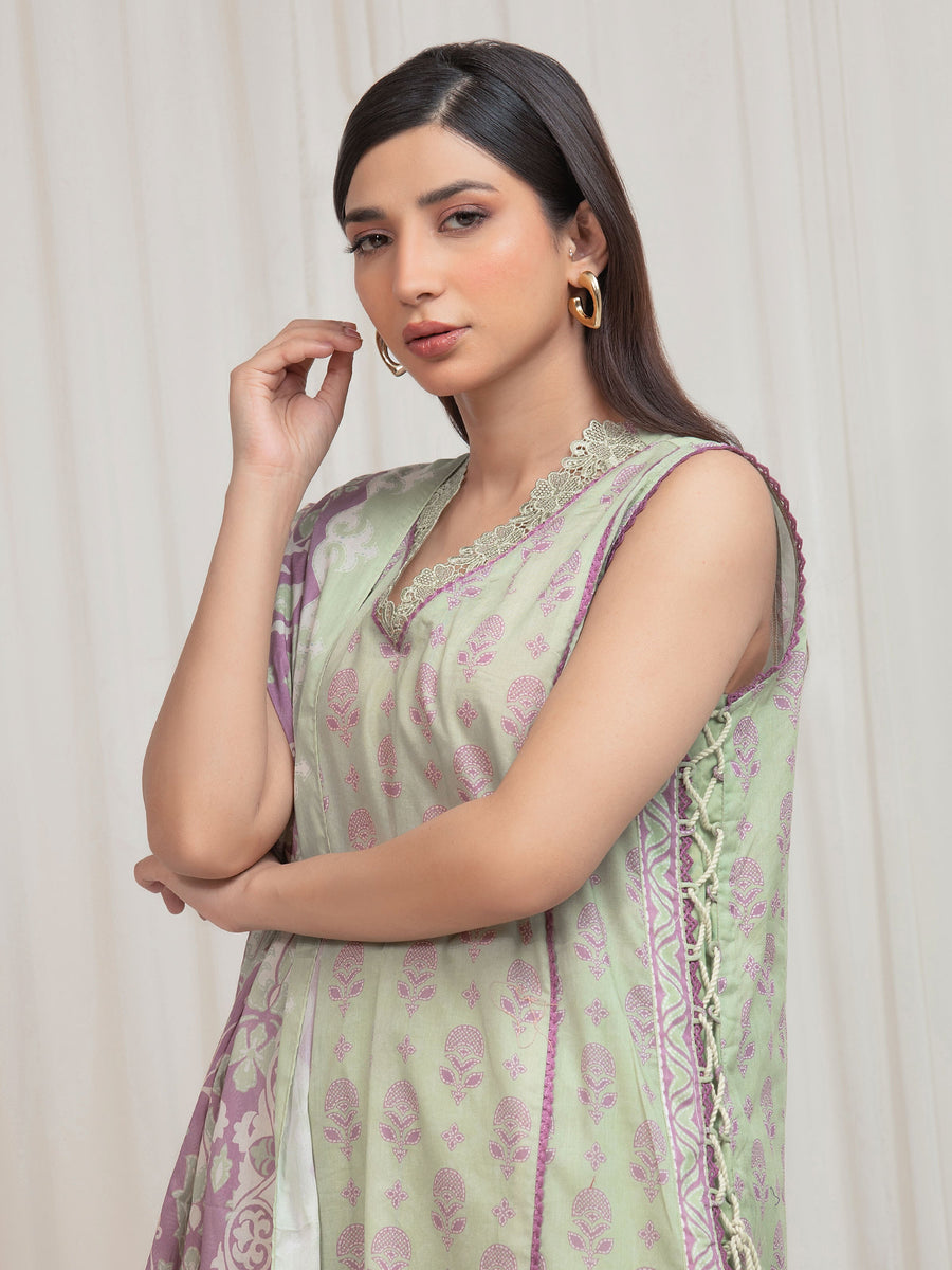 edenrobe Allure Lawn Unstitched Printed 3Pc Suit EWU6A1-36656