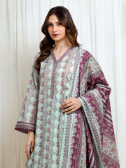 edenrobe Allure Lawn Unstitched Printed 3Pc Suit EWU6A1-36660