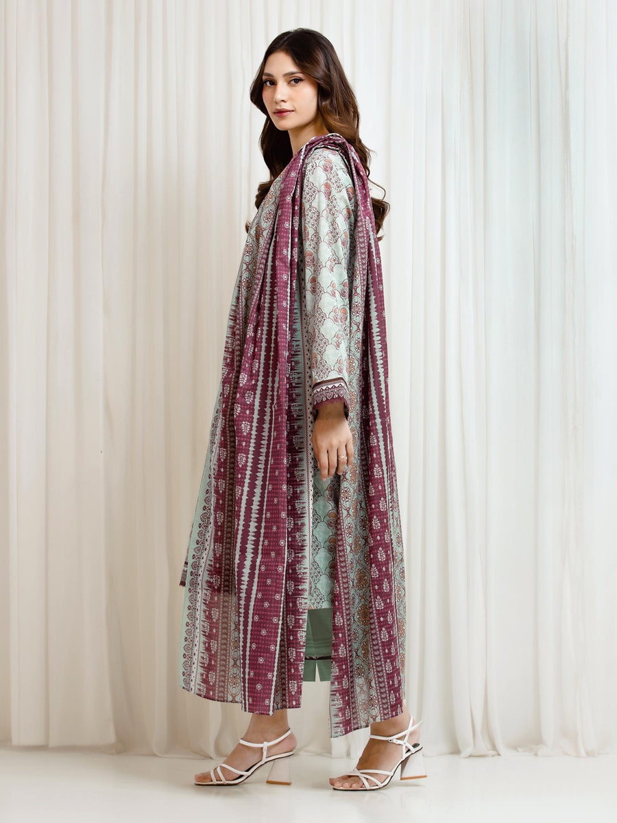 edenrobe Allure Lawn Unstitched Printed 3Pc Suit EWU6A1-36660