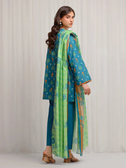 edenrobe Allure Lawn Unstitched Printed 3Pc Suit EWU6A1-36661