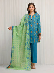 edenrobe Allure Lawn Unstitched Printed 3Pc Suit EWU6A1-36661