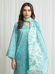 edenrobe Allure Lawn Unstitched Printed 3Pc Suit EWU6A1-36663