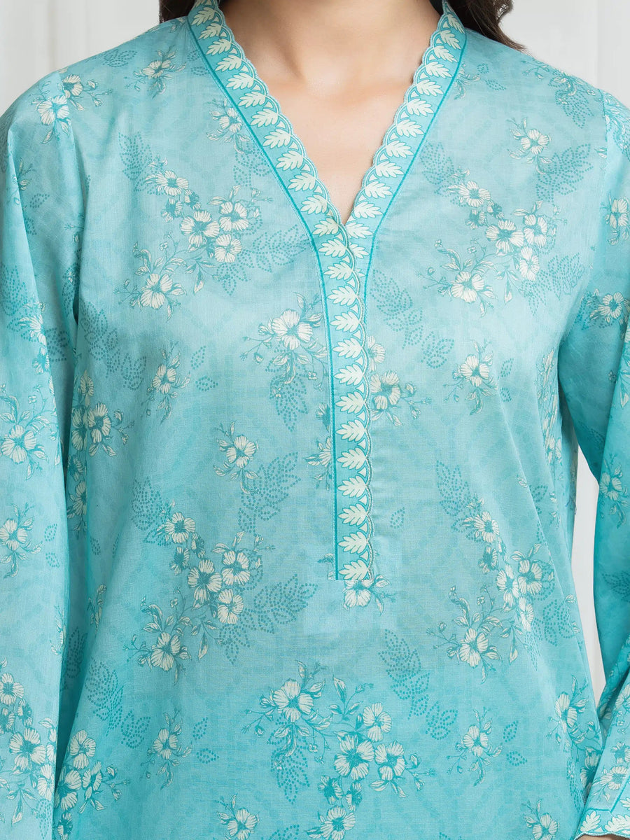 edenrobe Allure Lawn Unstitched Printed 3Pc Suit EWU6A1-36663