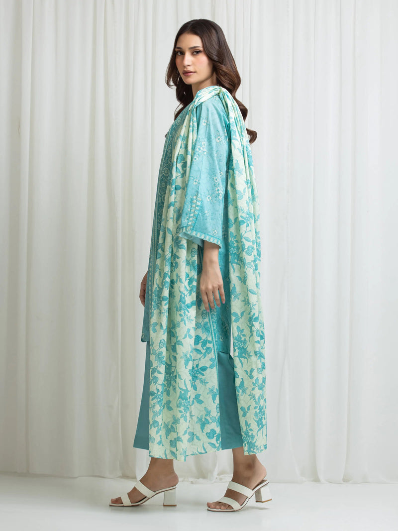 edenrobe Allure Lawn Unstitched Printed 3Pc Suit EWU6A1-36663