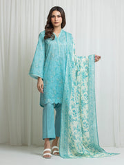 edenrobe Allure Lawn Unstitched Printed 3Pc Suit EWU6A1-36663