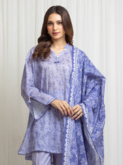 edenrobe Allure Lawn Unstitched Printed 3Pc Suit EWU6A1-36664