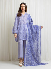 edenrobe Allure Lawn Unstitched Printed 3Pc Suit EWU6A1-36664