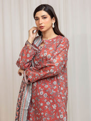 edenrobe Allure Lawn Unstitched Printed 3Pc Suit EWU6A1-36665