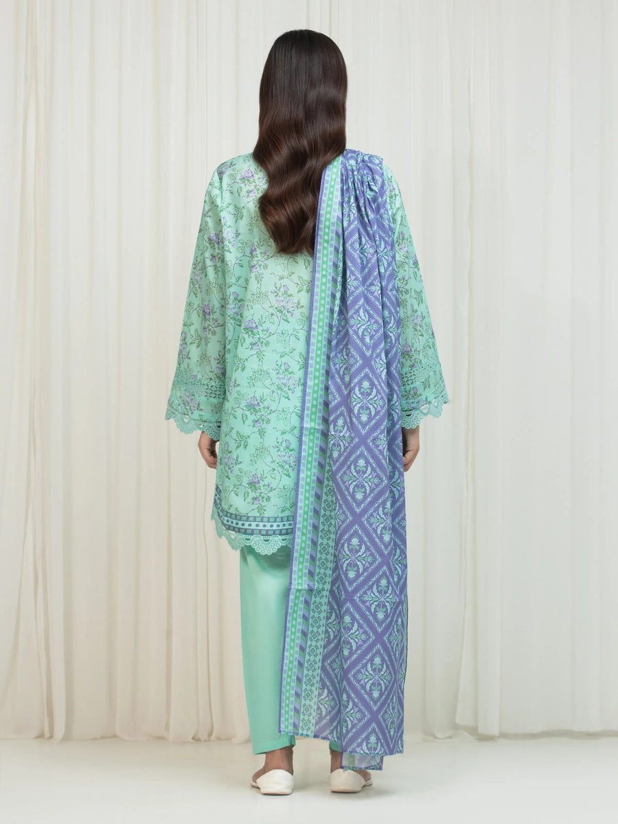 edenrobe Allure Lawn Unstitched Printed 3Pc Suit EWU6A1-36667