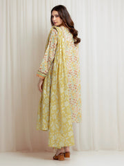 edenrobe Allure Lawn Unstitched Printed 3Pc Suit EWU6A1-36668