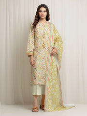 edenrobe Allure Lawn Unstitched Printed 3Pc Suit EWU6A1-36668