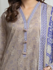 edenrobe Allure Lawn Unstitched Printed 3Pc Suit EWU6A1-36670