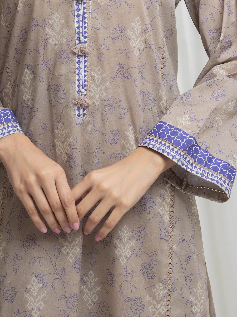 edenrobe Allure Lawn Unstitched Printed 3Pc Suit EWU6A1-36670
