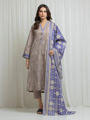 edenrobe Allure Lawn Unstitched Printed 3Pc Suit EWU6A1-36670