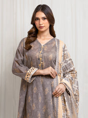 edenrobe Allure Lawn Unstitched Printed 3Pc Suit EWU6A1-36671