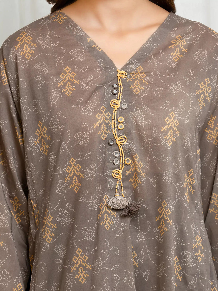edenrobe Allure Lawn Unstitched Printed 3Pc Suit EWU6A1-36671