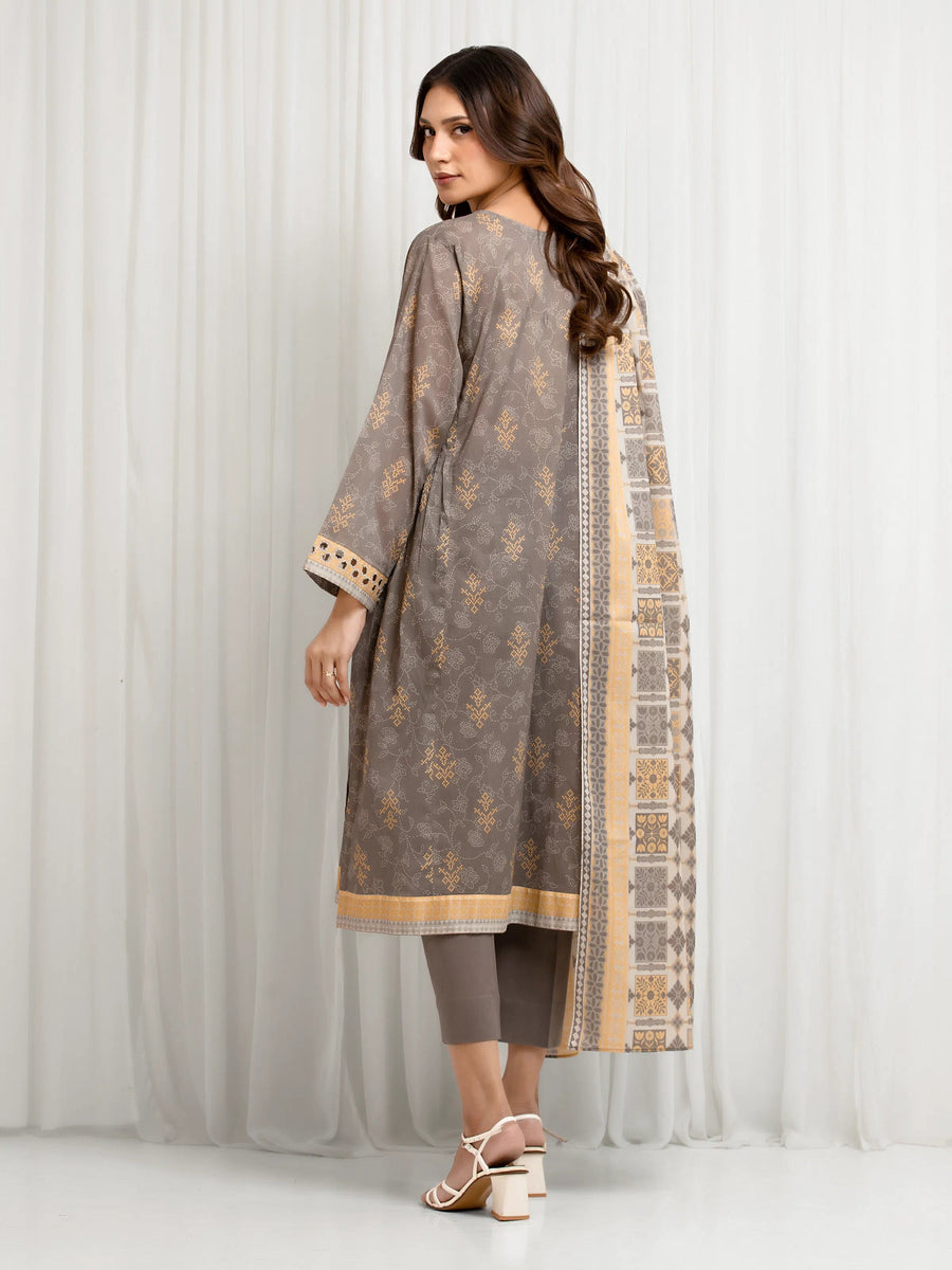 edenrobe Allure Lawn Unstitched Printed 3Pc Suit EWU6A1-36671