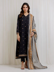 edenrobe Allure Lawn Unstitched Printed 3Pc Suit EWU6A1-36672