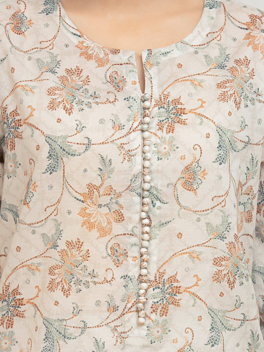 edenrobe Allure Lawn Unstitched Printed 3Pc Suit EWU6A1-36677