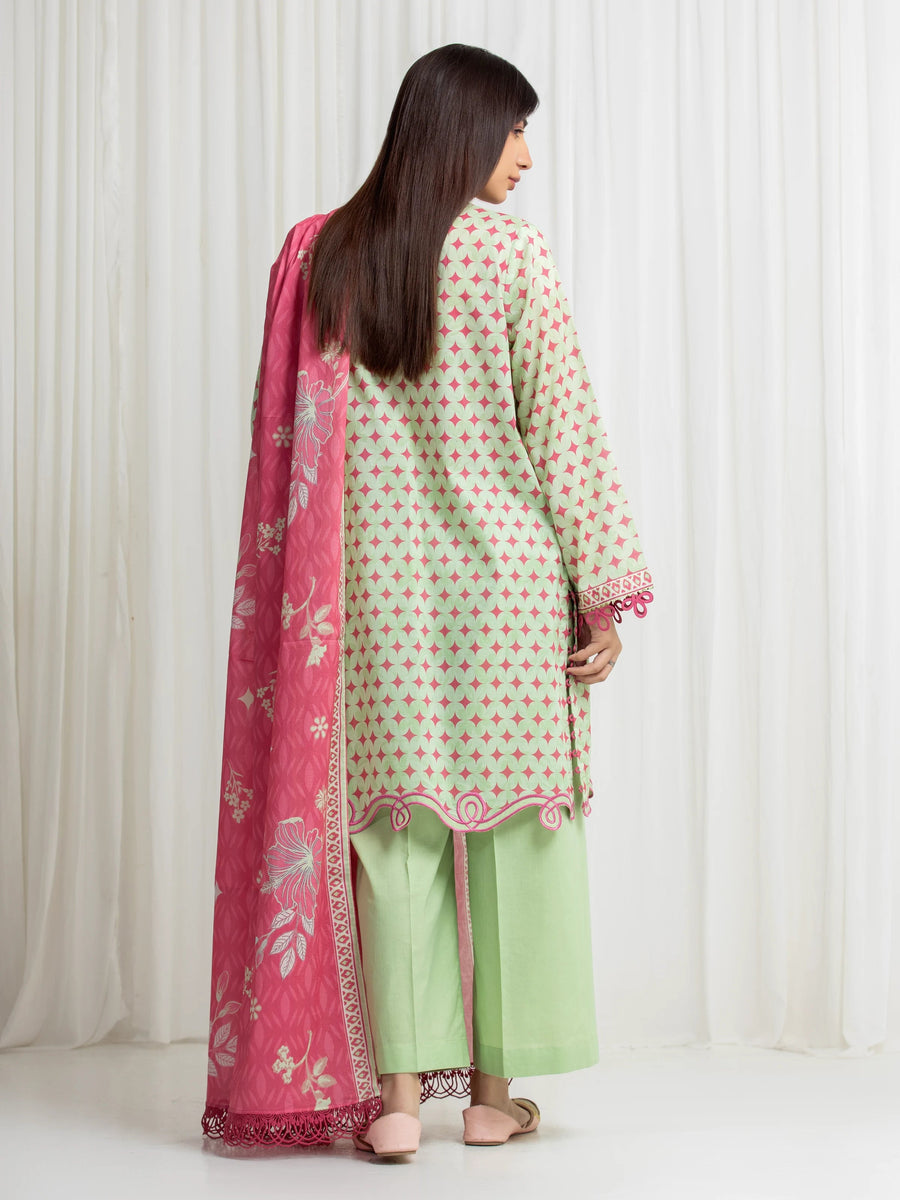 edenrobe Allure Lawn Unstitched Printed 3Pc Suit EWU6A1-36679