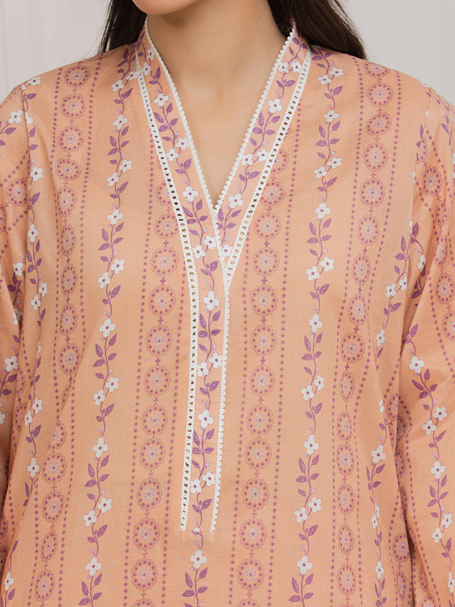 edenrobe Allure Lawn Unstitched Printed 3Pc Suit EWU6A1-36680