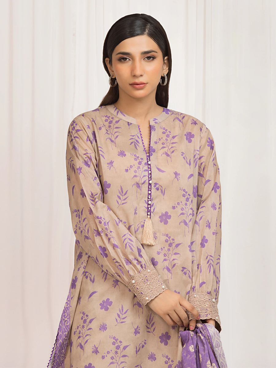 edenrobe Allure Lawn Unstitched Printed 3Pc Suit EWU6A1-36681