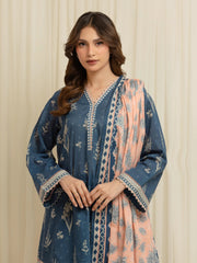 edenrobe Allure Lawn Unstitched Printed 3Pc Suit EWU6A1-36682