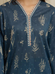 edenrobe Allure Lawn Unstitched Printed 3Pc Suit EWU6A1-36682