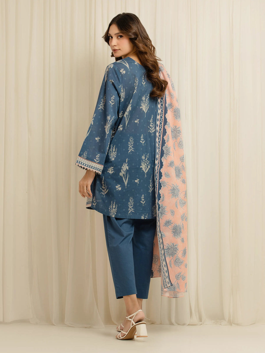 edenrobe Allure Lawn Unstitched Printed 3Pc Suit EWU6A1-36682