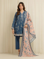 edenrobe Allure Lawn Unstitched Printed 3Pc Suit EWU6A1-36682