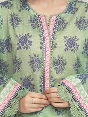 edenrobe Allure Lawn Unstitched Printed 3Pc Suit EWU6A1-36684