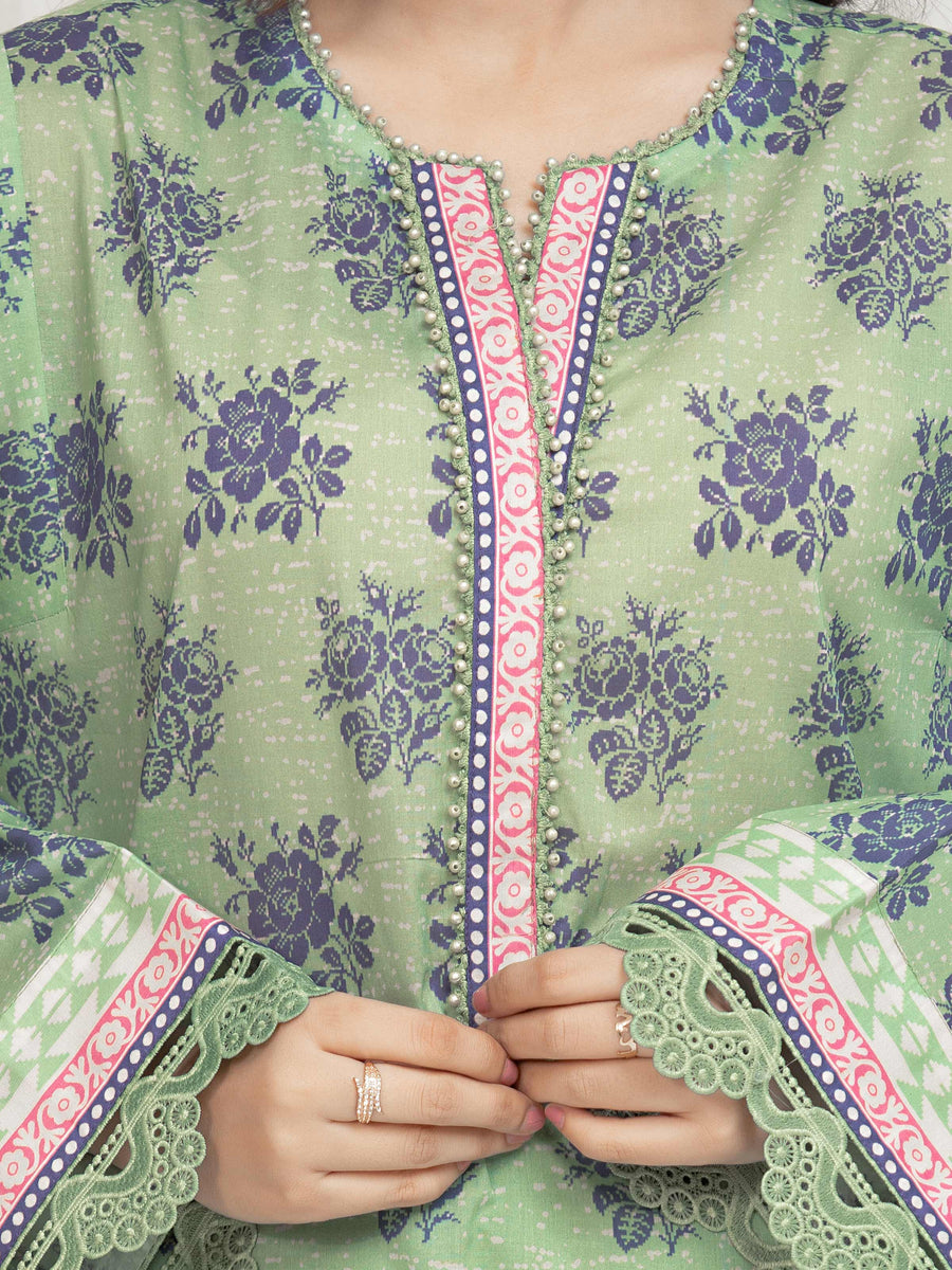 edenrobe Allure Lawn Unstitched Printed 3Pc Suit EWU6A1-36684