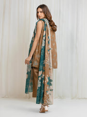 edenrobe Allure Lawn Unstitched Printed 3Pc Suit EWU6A1-36686