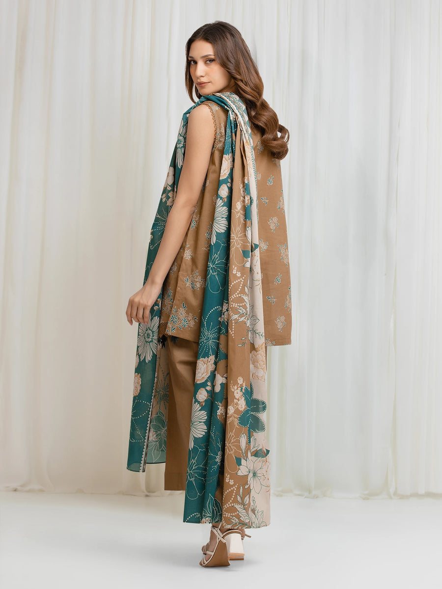 edenrobe Allure Lawn Unstitched Printed 3Pc Suit EWU6A1-36686