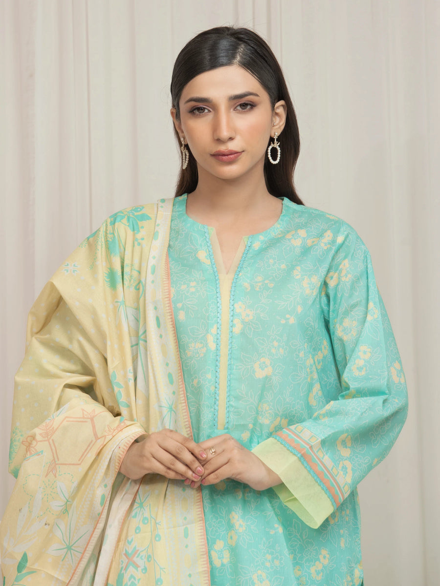 edenrobe Allure Lawn Unstitched Printed 3Pc Suit EWU6A1-36687