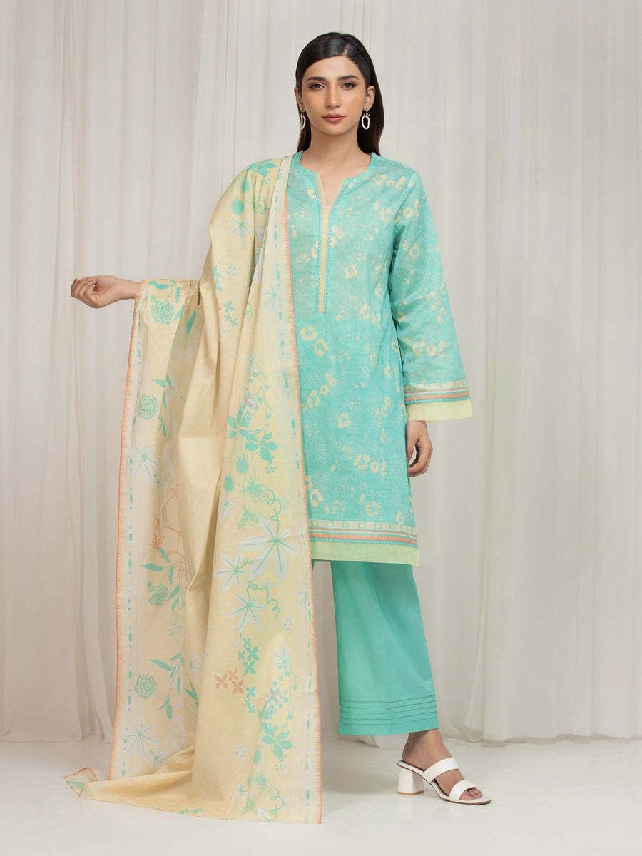 edenrobe Allure Lawn Unstitched Printed 3Pc Suit EWU6A1-36687