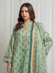 edenrobe Allure Lawn Unstitched Printed 3Pc Suit EWU6A1-36688