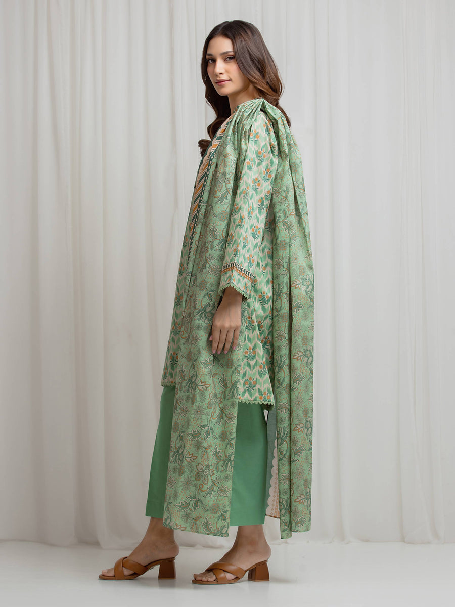 edenrobe Allure Lawn Unstitched Printed 3Pc Suit EWU6A1-36688
