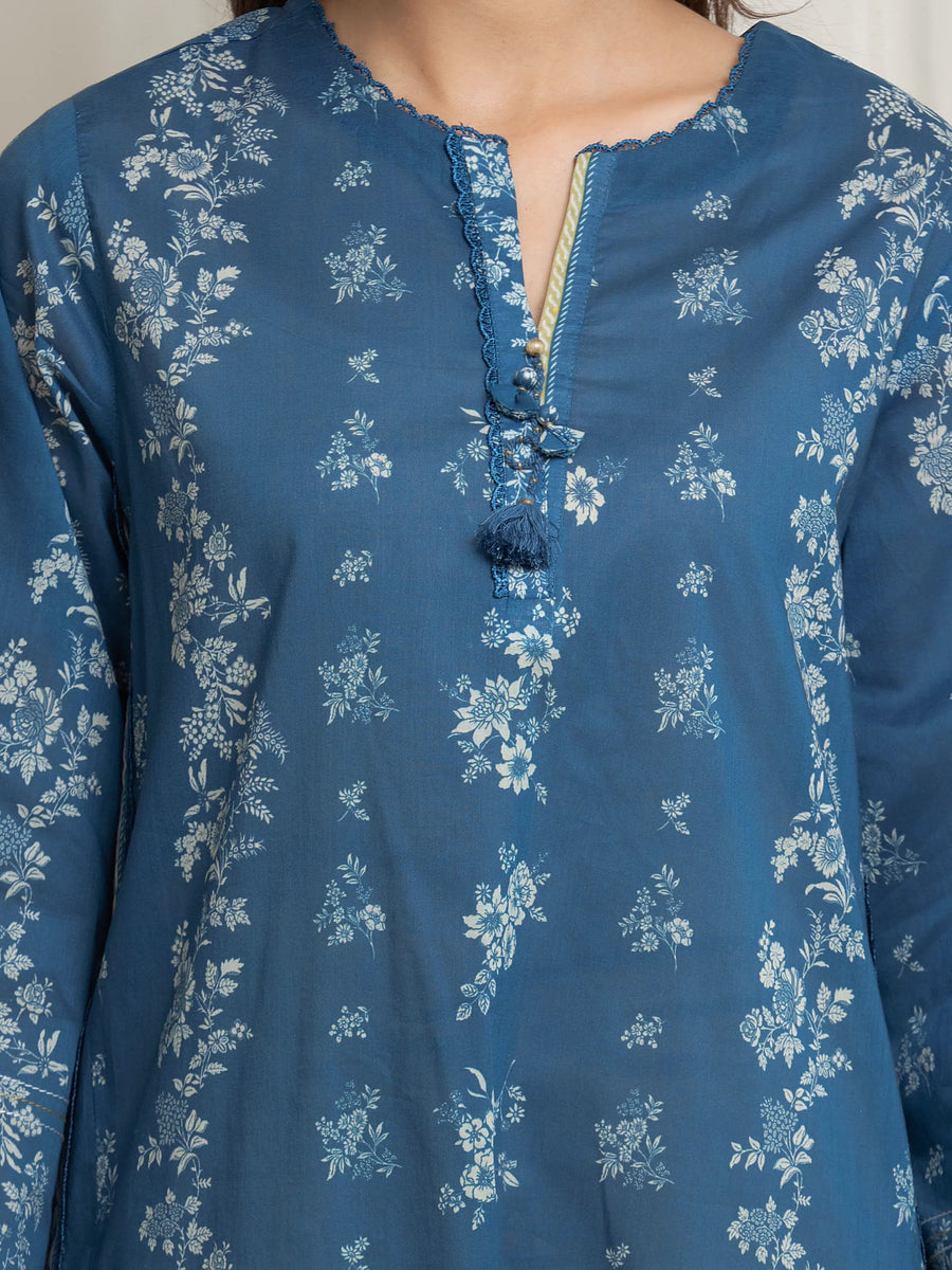 edenrobe Allure Lawn Unstitched Printed 3Pc Suit EWU6A1-36691