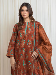 edenrobe Allure Lawn Unstitched Printed 3Pc Suit EWU6A1-36692