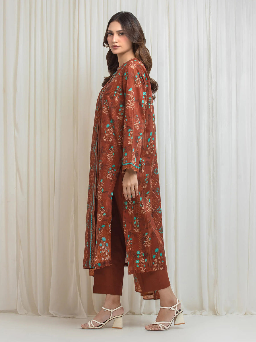 edenrobe Allure Lawn Unstitched Printed 3Pc Suit EWU6A1-36692