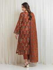 edenrobe Allure Lawn Unstitched Printed 3Pc Suit EWU6A1-36692