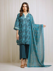 edenrobe Allure Lawn Unstitched Printed 3Pc Suit EWU6A1-36694