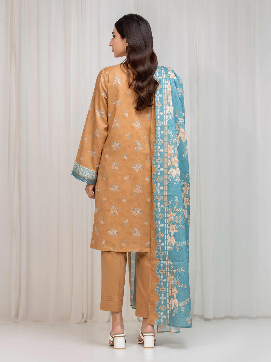 edenrobe Allure Lawn Unstitched Printed 3Pc Suit EWU6A1-36699
