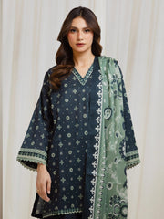 edenrobe Allure Lawn Unstitched Printed 3Pc Suit EWU6A1-36702