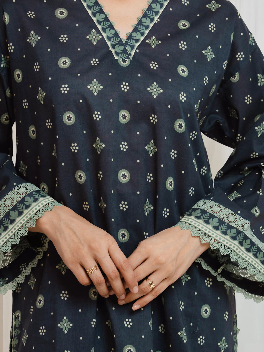 edenrobe Allure Lawn Unstitched Printed 3Pc Suit EWU6A1-36702