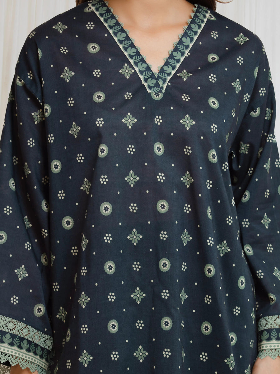edenrobe Allure Lawn Unstitched Printed 3Pc Suit EWU6A1-36702