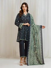 edenrobe Allure Lawn Unstitched Printed 3Pc Suit EWU6A1-36702