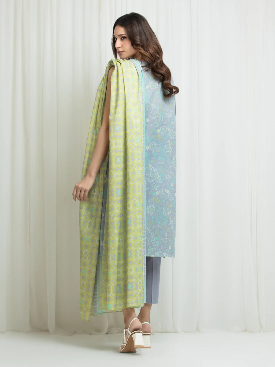 edenrobe Allure Lawn Unstitched Printed 3Pc Suit EWU6A1-36705